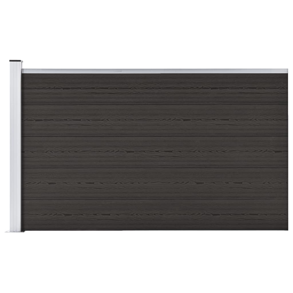 vidaXL Panel za ogradu WPC 175 x 105 cm crni