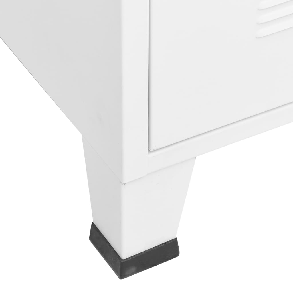 vidaXL Industrijski sanduk za pohranu bijeli 75 x 40 x 115 cm metalni