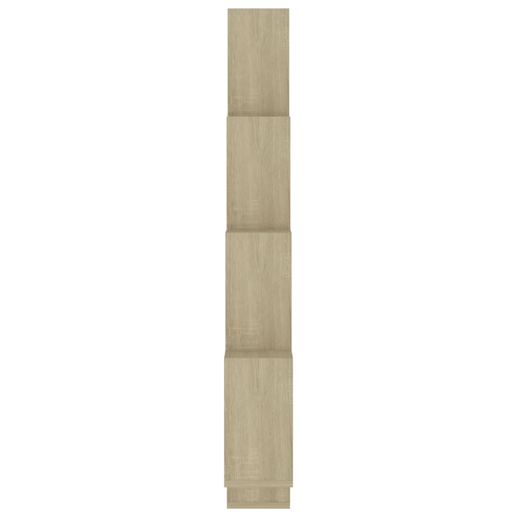 vidaXL Kockaste zidne police boja hrasta 90x15x119cm konstruirano drvo