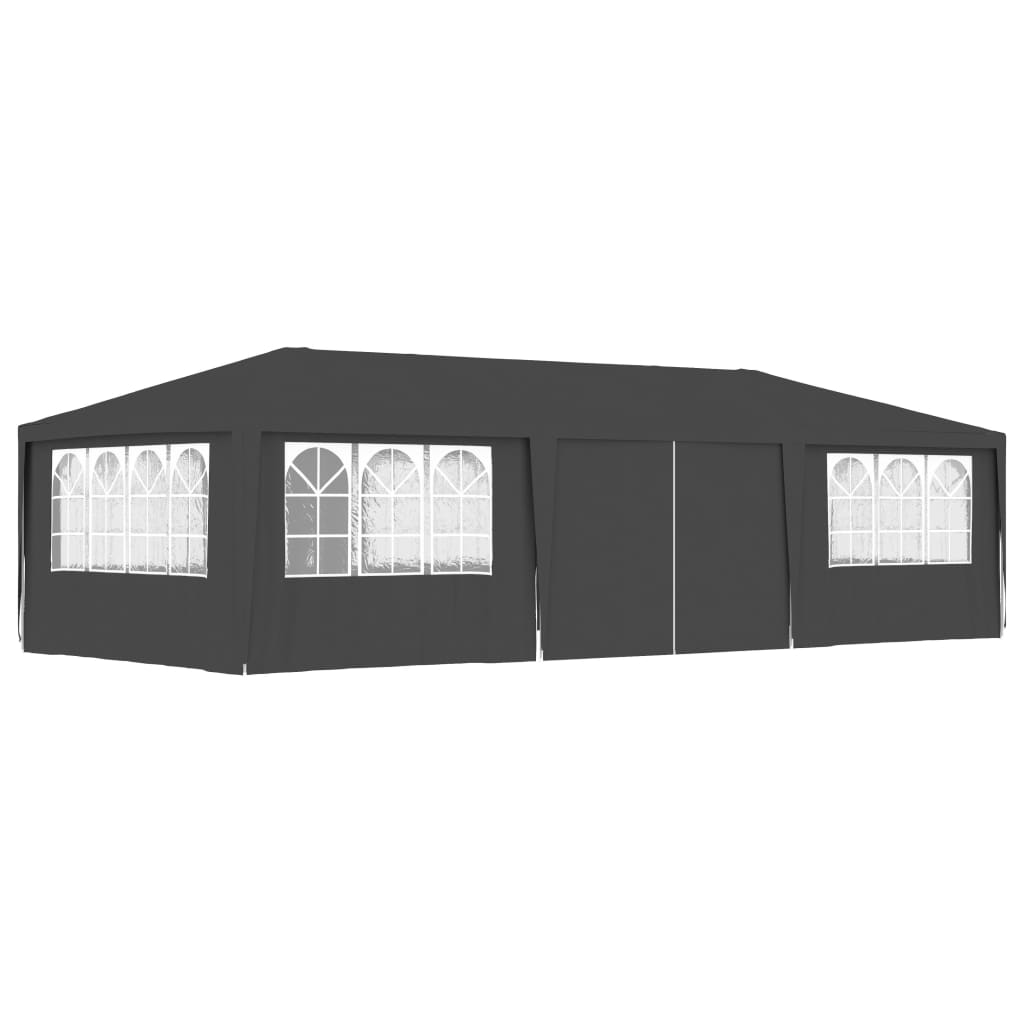 vidaXL Profesionalni šator za zabave 4 x 9 m antracit 90 g/m²