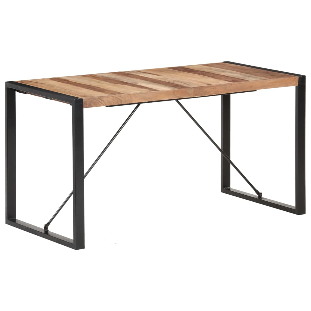 vidaXL Blagovaonski stol 140 x 70 x 75 cm od masivnog drva i šišama