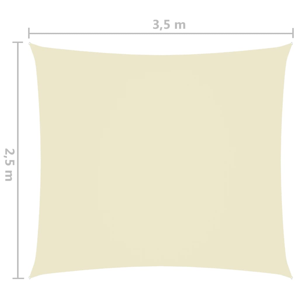 vidaXL Jedro protiv sunca od tkanine Oxford pravokutno 2,5x3,5 m krem