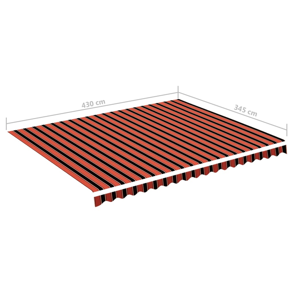 vidaXL Zamjenska tkanina za tendu narančasto-smeđa 4,5 x 3,5 m
