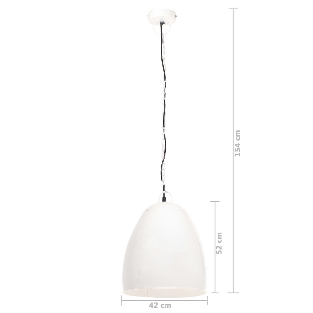 vidaXL Industrijska viseća svjetiljka 25 W bijela okrugla 42 cm E27