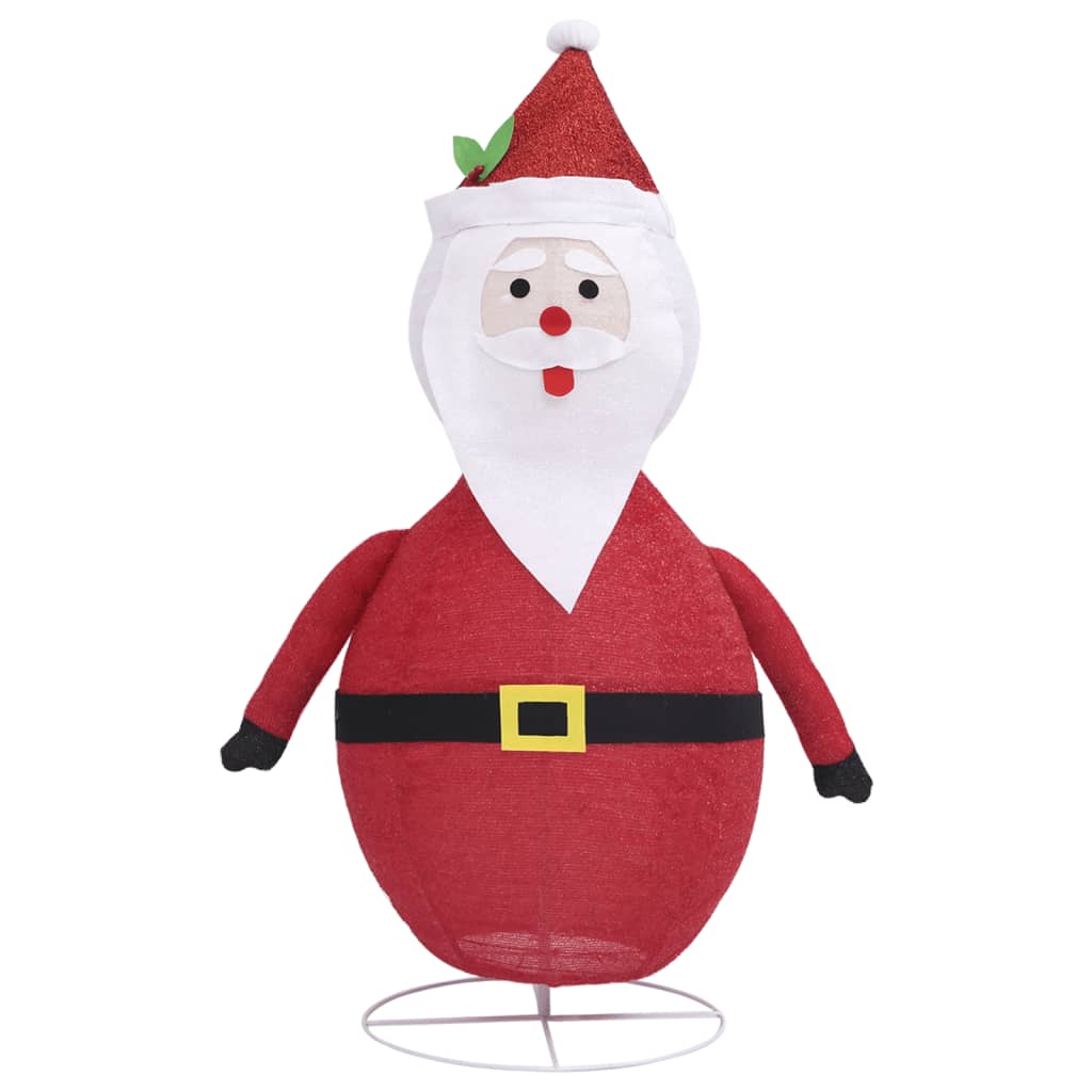 vidaXL Ukrasna božićna figura Djeda Mraza LED luksuzna tkanina 120 cm