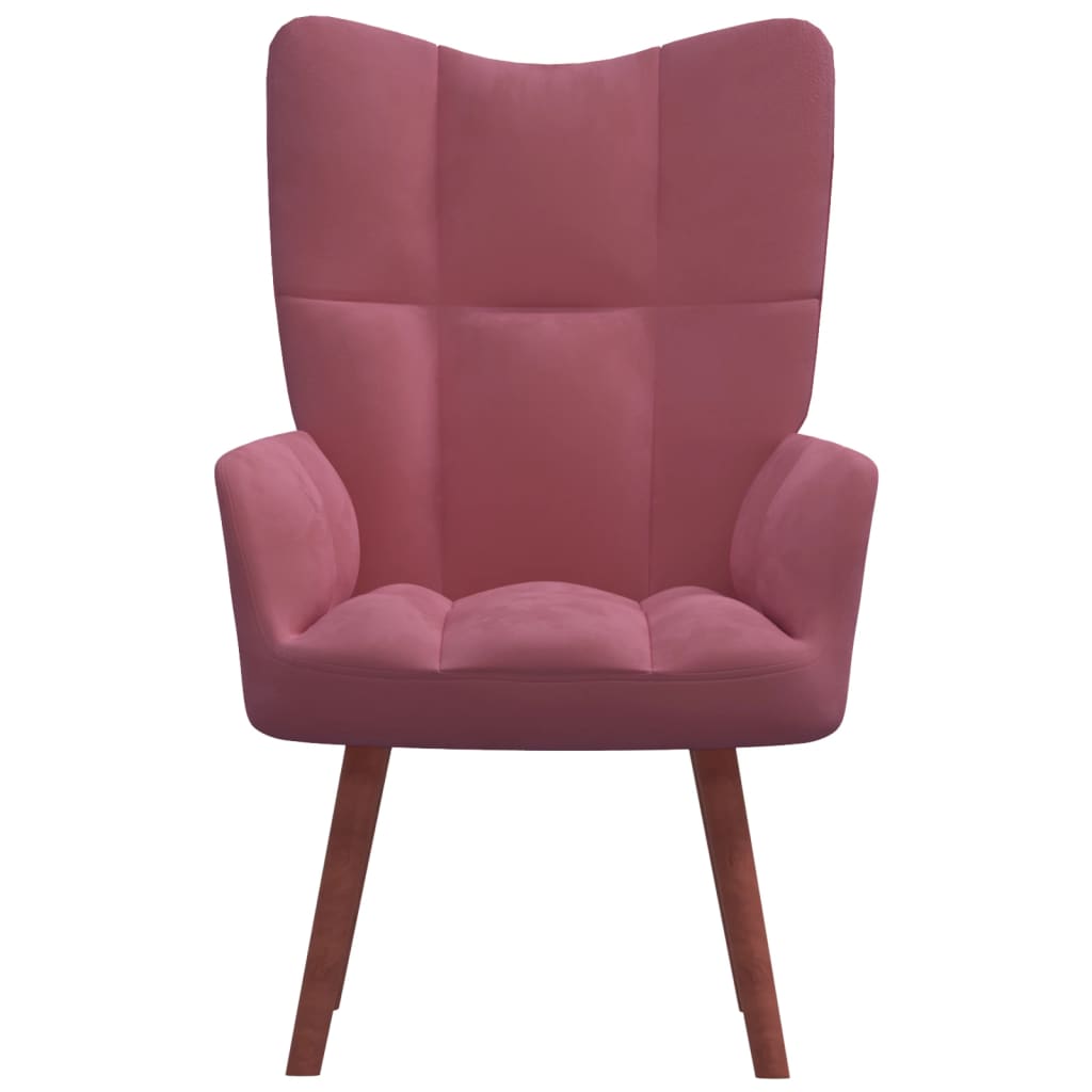 vidaXL Stolica za opuštanje ružičasta baršunasta