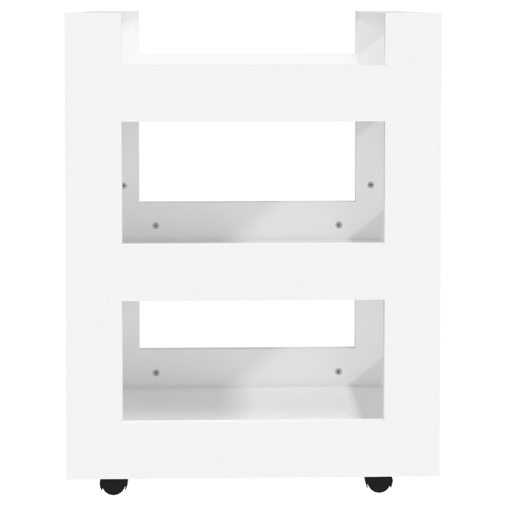 vidaXL Kuhinjska kolica bijela 60 x 45 x 80 cm od konstruiranog drva