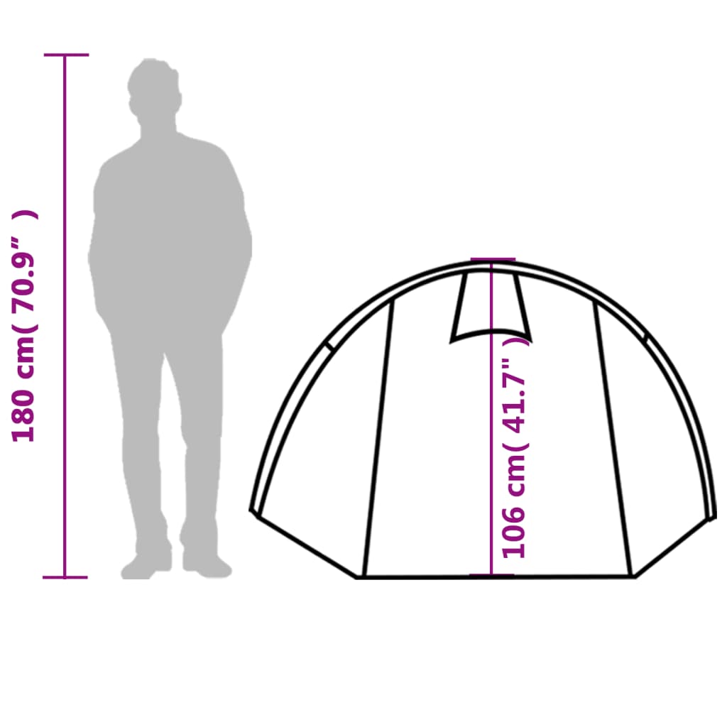 vidaXL Tunelski šator za kampiranje za 4 osobe plavi vodootporni