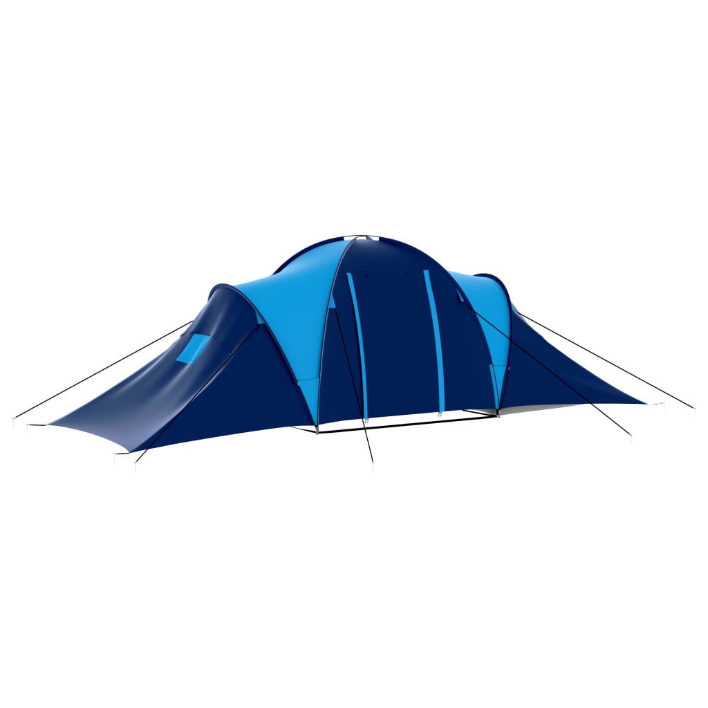 vidaXL Šator za kampiranje od tkanine za 9 osoba modro-plavi