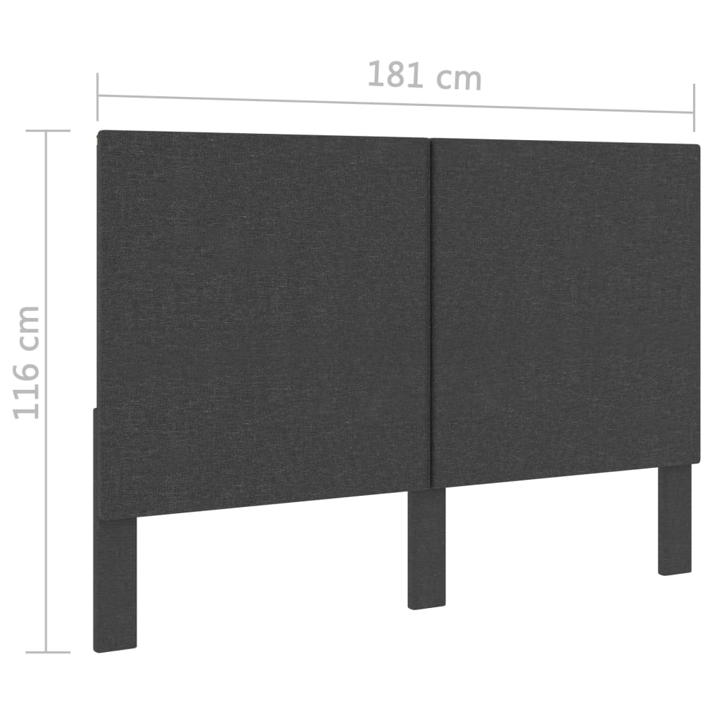 vidaXL Krevet od tkanine s oprugama tamnosivi 180 x 200 cm
