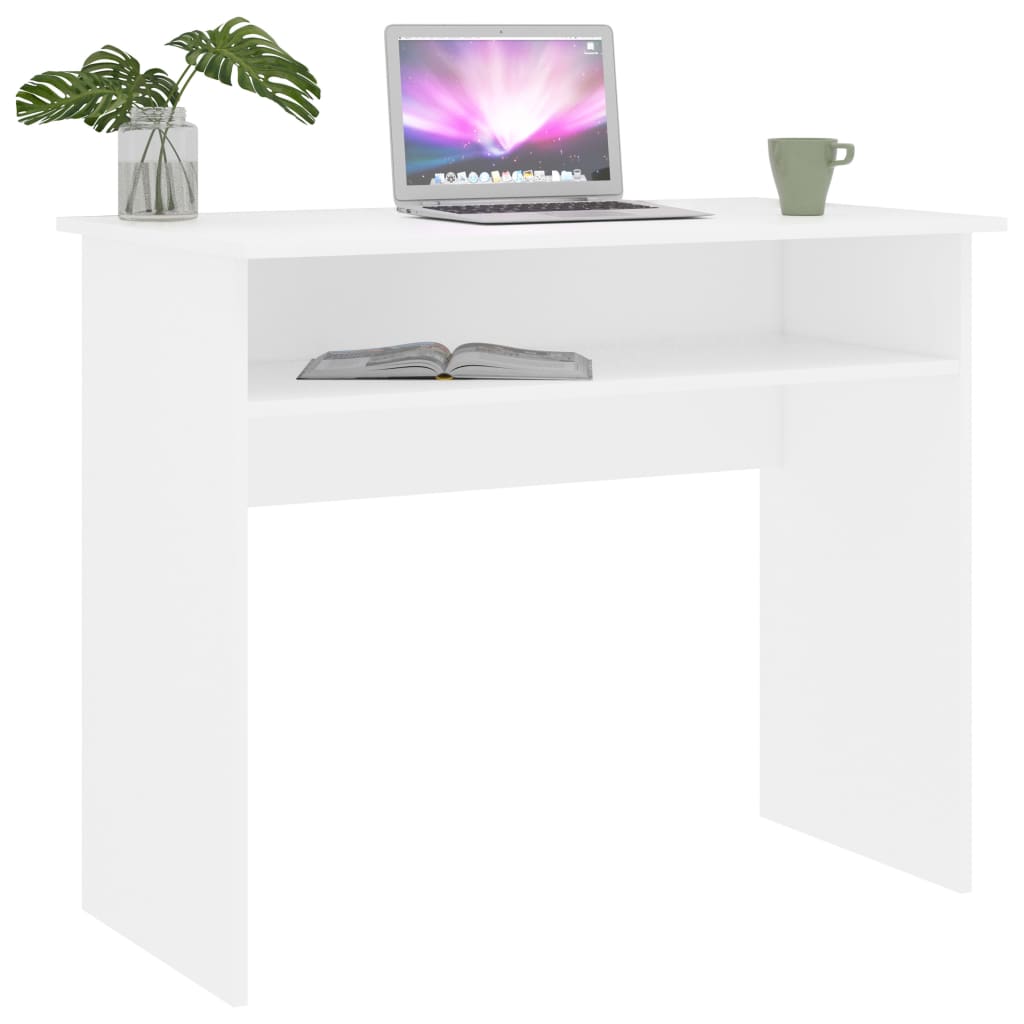 vidaXL Radni stol bijeli 90 x 50 x 74 cm od iverice