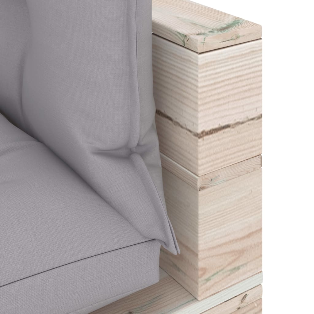 vidaXL Kutna vrtna sofa od paleta od borovine s jastucima