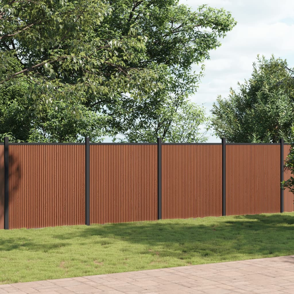 vidaXL Panel za ogradu smeđi 1564 x 186 cm WPC