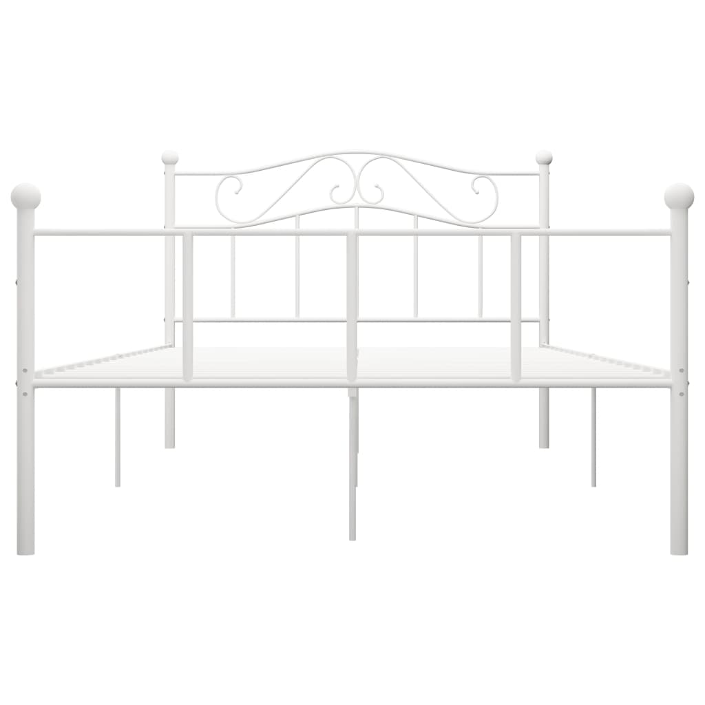 vidaXL Okvir za krevet bijeli metalni 160 x 200 cm