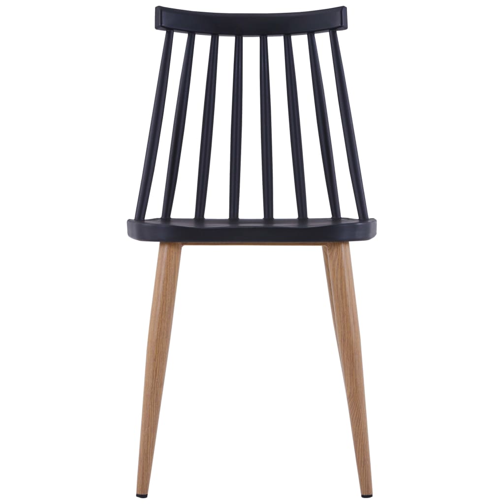 vidaXL Blagovaonske stolice 4 kom crne plastične