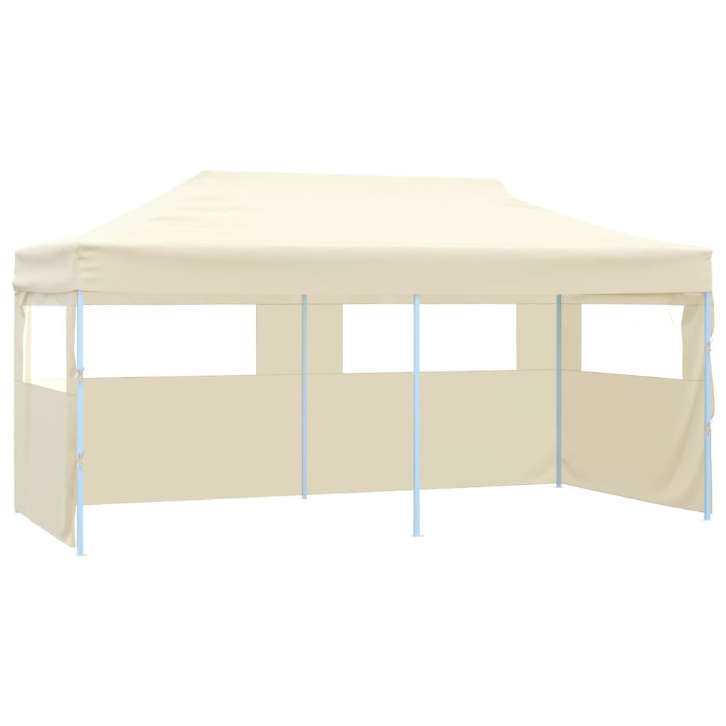vidaXL Profesionalni sklopivi šator za zabave 3 x 6 m čelični krem