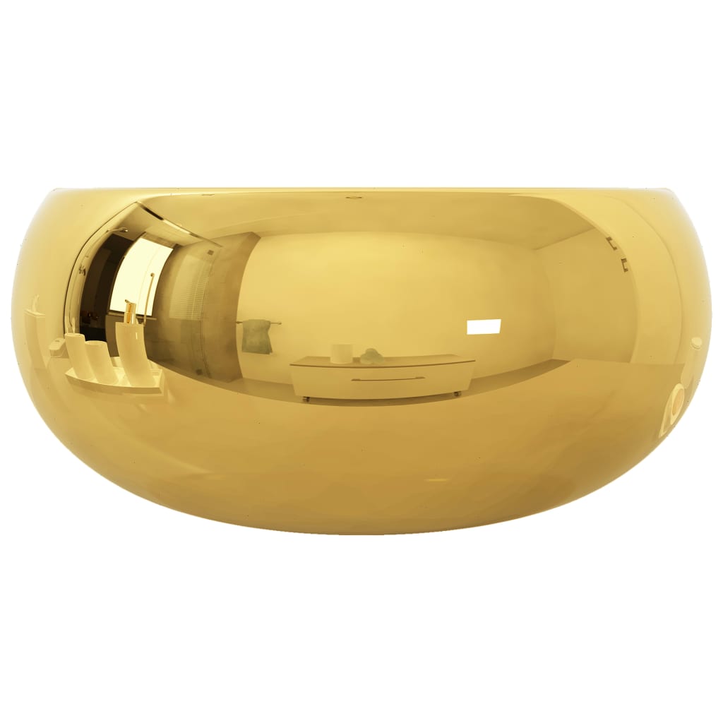 vidaXL Umivaonik 40 x 15 cm keramički zlatni