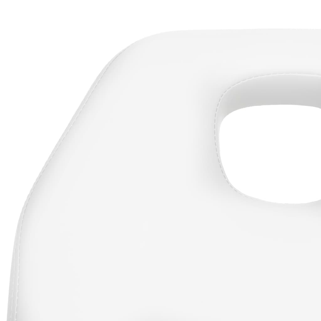 vidaXL Masažni stol bijeli 180 x 62 x (87 - 112) cm