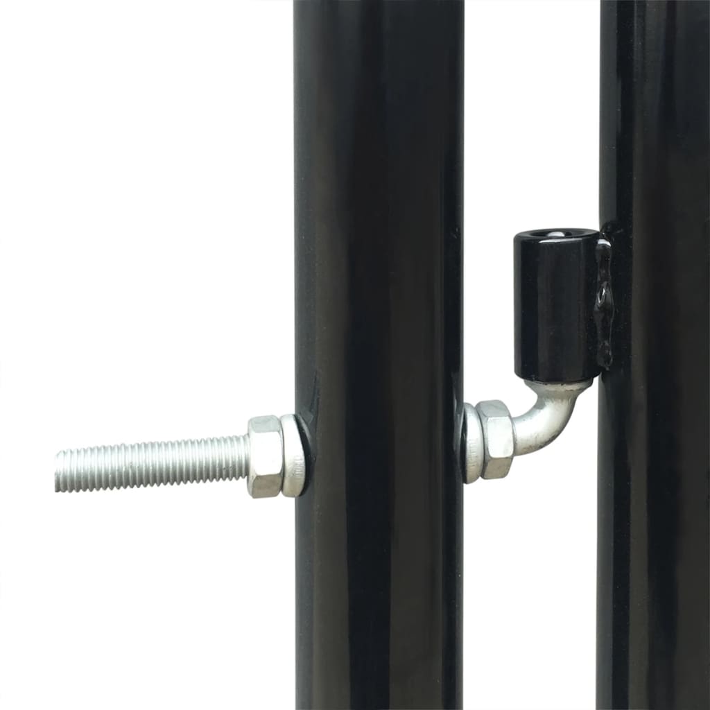 vidaXL Crna jednostruka vrata za ogradu 100 x 250 cm