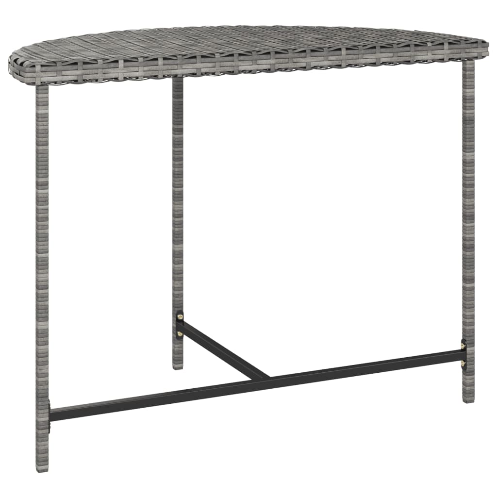 vidaXL Vrtni stol sivi 100 x 50 x 75 cm od poliratana