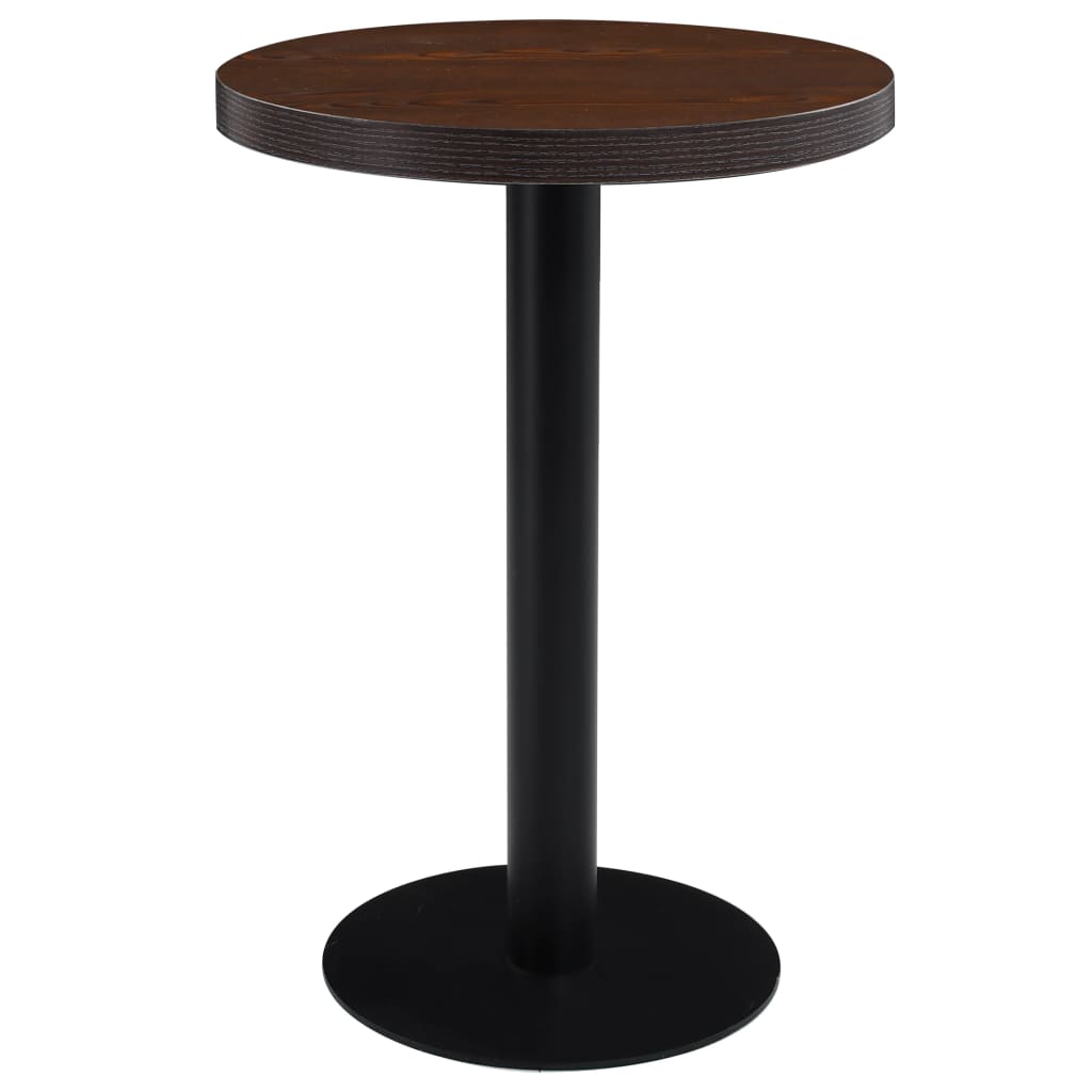 vidaXL Bistro stol tamnosmeđi 60 cm MDF