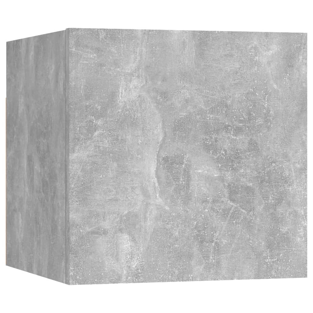 vidaXL Zidni TV ormarići 8 kom siva boja betona 30,5 x 30 x 30 cm