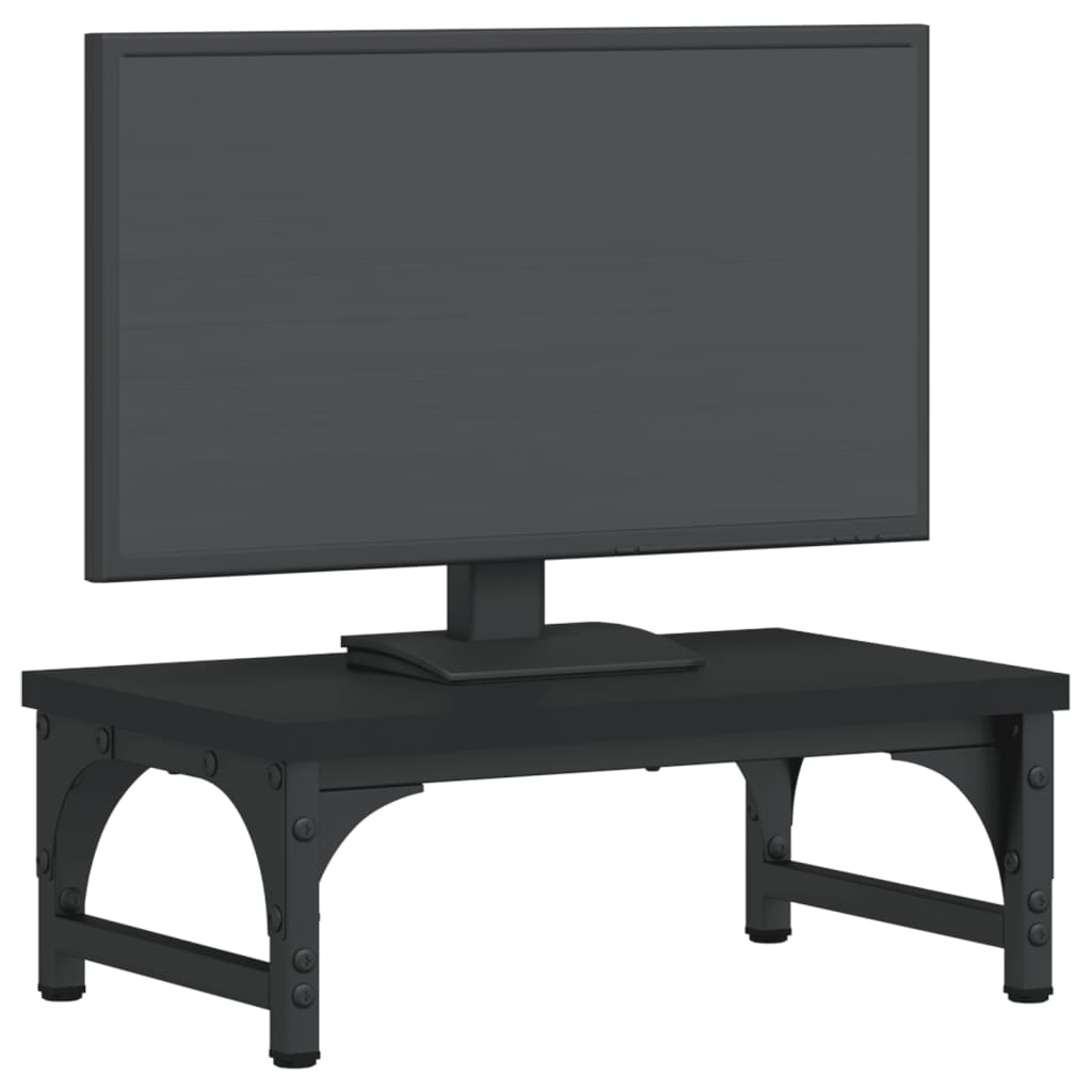 vidaXL Stalak za monitor crni 37 x 23 x 14 cm od konstruiranog drva