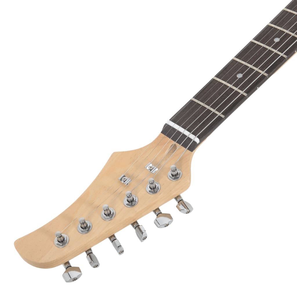 vidaXL Električna gitara za početnike s torbom smeđe-bijele 4/4 39 "