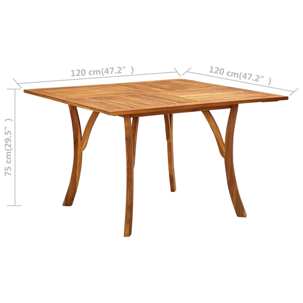 vidaXL Vrtni stol 120 x 120 x 75 cm od masivnog bagremovog drva