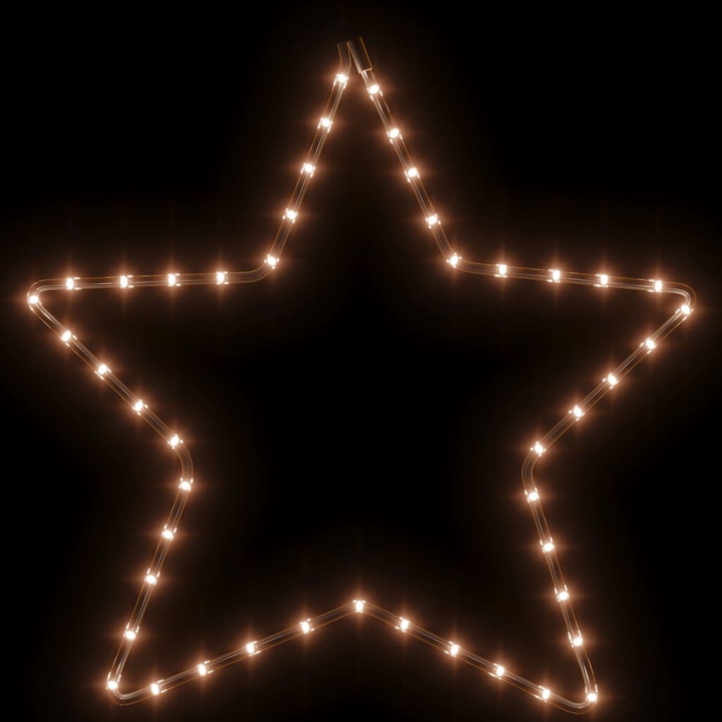 vidaXL Figure božićne zvijezde 48 LED žarulja 3 kom tople bijele 56 cm