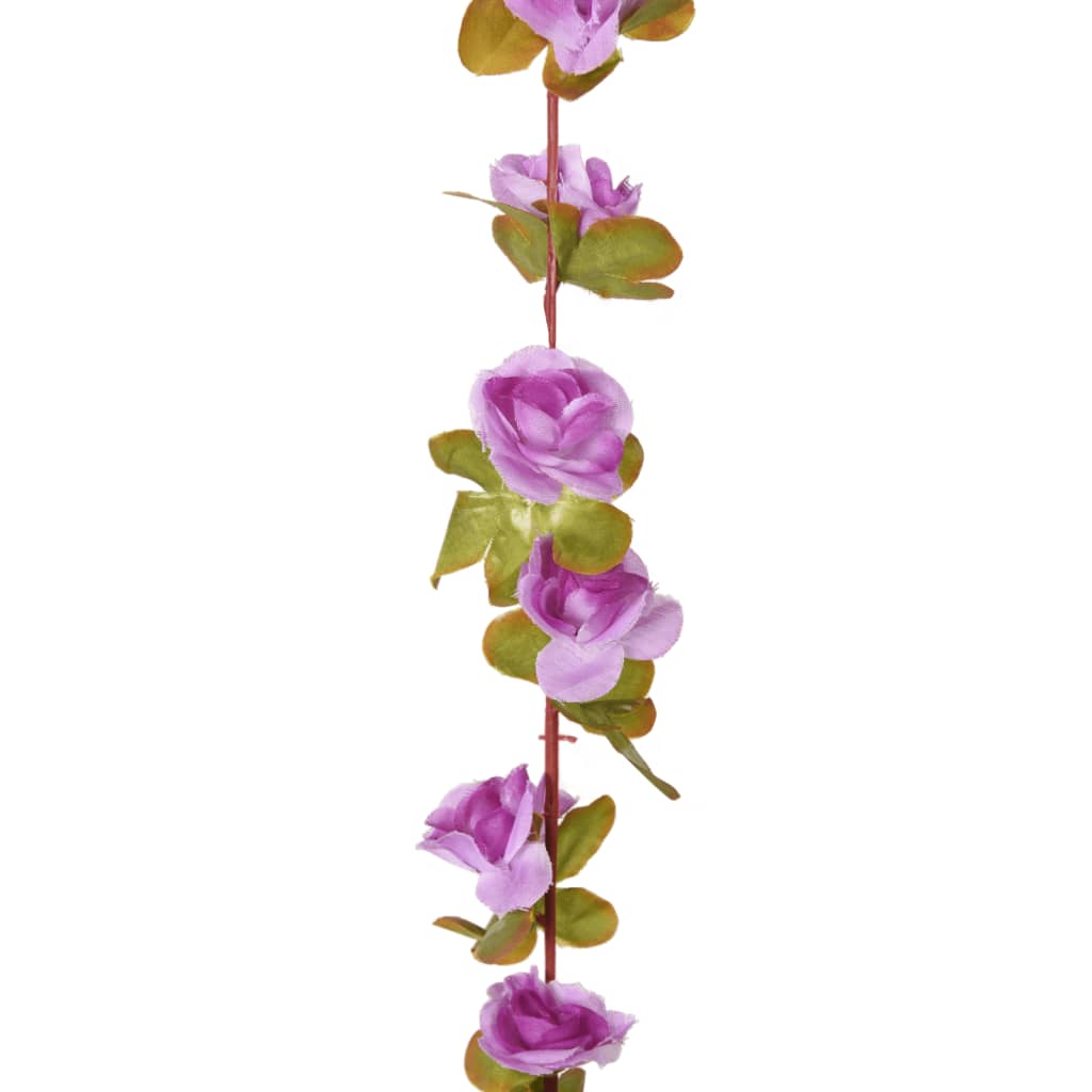 vidaXL Vijenci od umjetnog cvijeća 6 kom svjetloljubičasti 250 cm