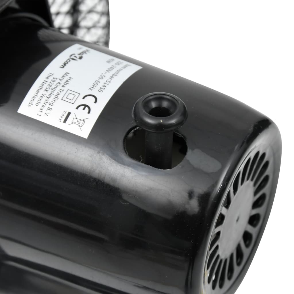 vidaXL Stolni ventilator s 3 brzine 30 cm 40 W crni