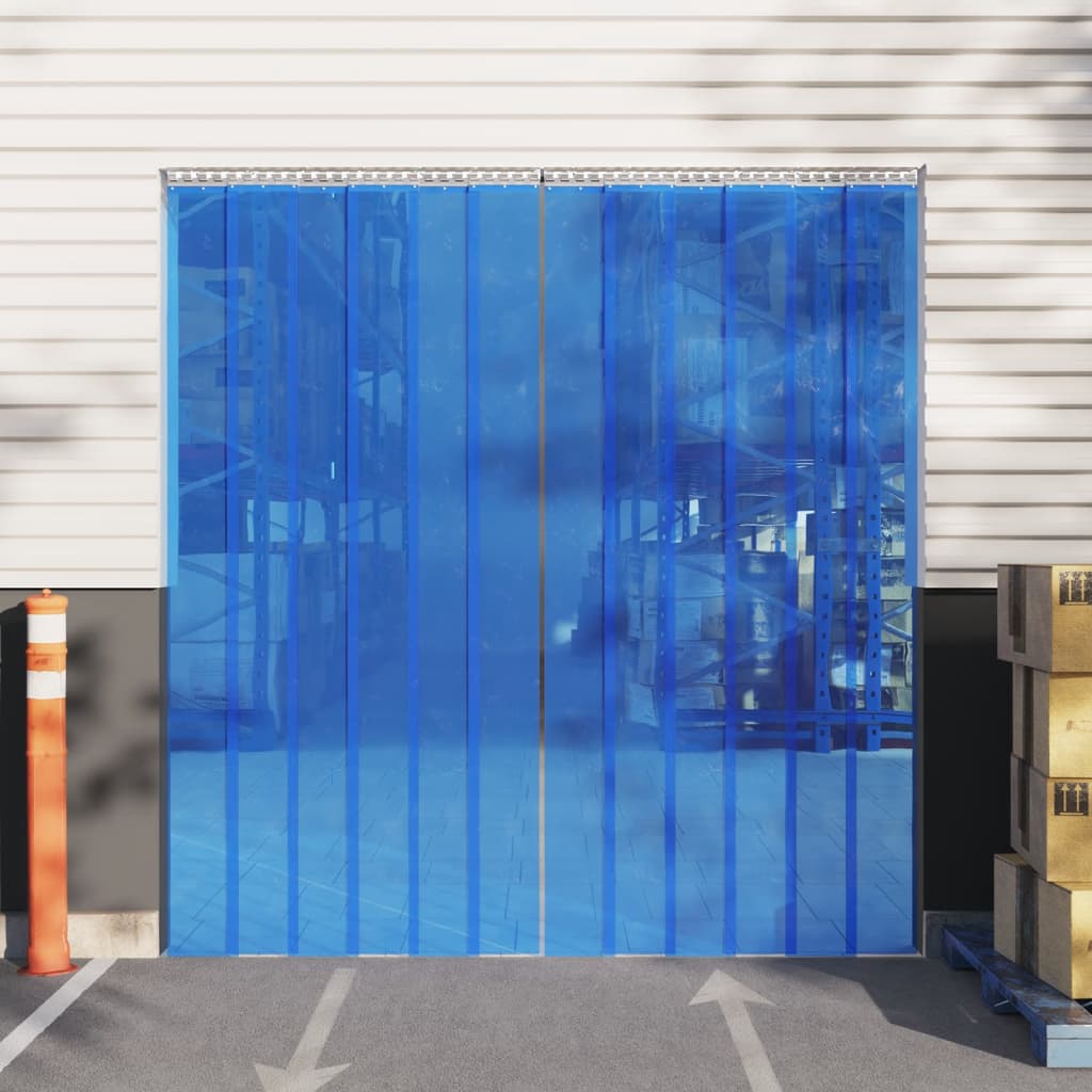 vidaXL Zavjesa za vrata plava 300 mm x 2,6 mm 25 m PVC