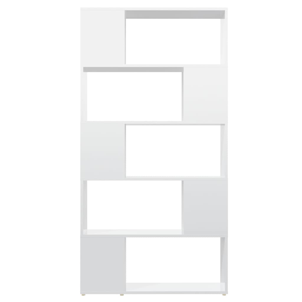 vidaXL Ormarić za knjige / pregrada sjajni bijeli 80x24x155 cm iverica