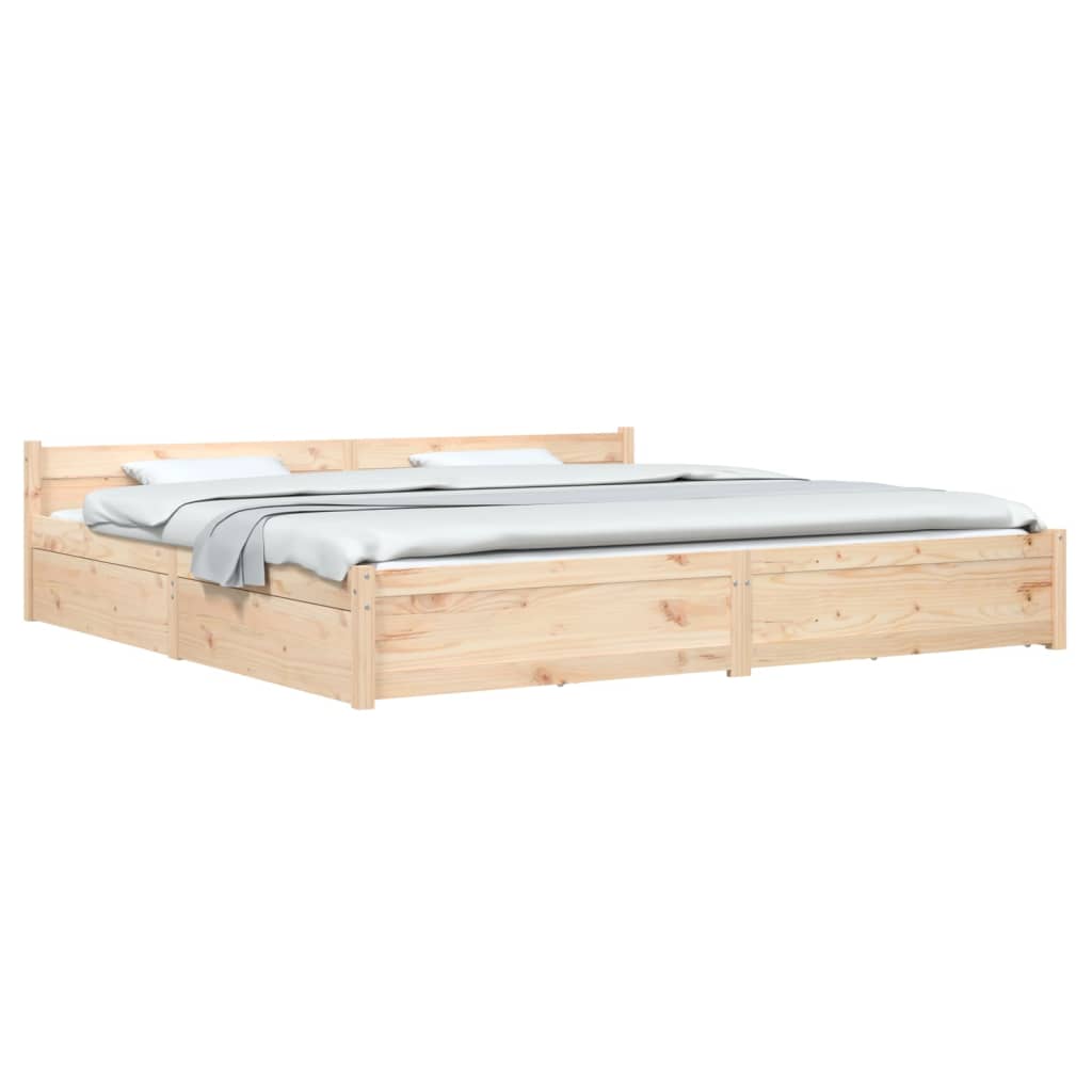vidaXL Okvir za krevet s ladicama 180 x 200 cm veliki bračni