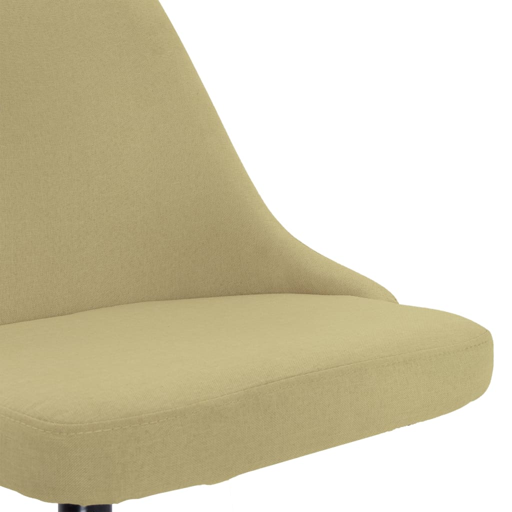 vidaXL Okretna blagovaonska stolica od tkanine zelena
