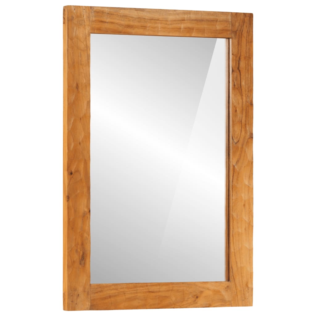 vidaXL Kupaonsko ogledalo 50x70x2,5 cm masivno drvo bagrema i staklo