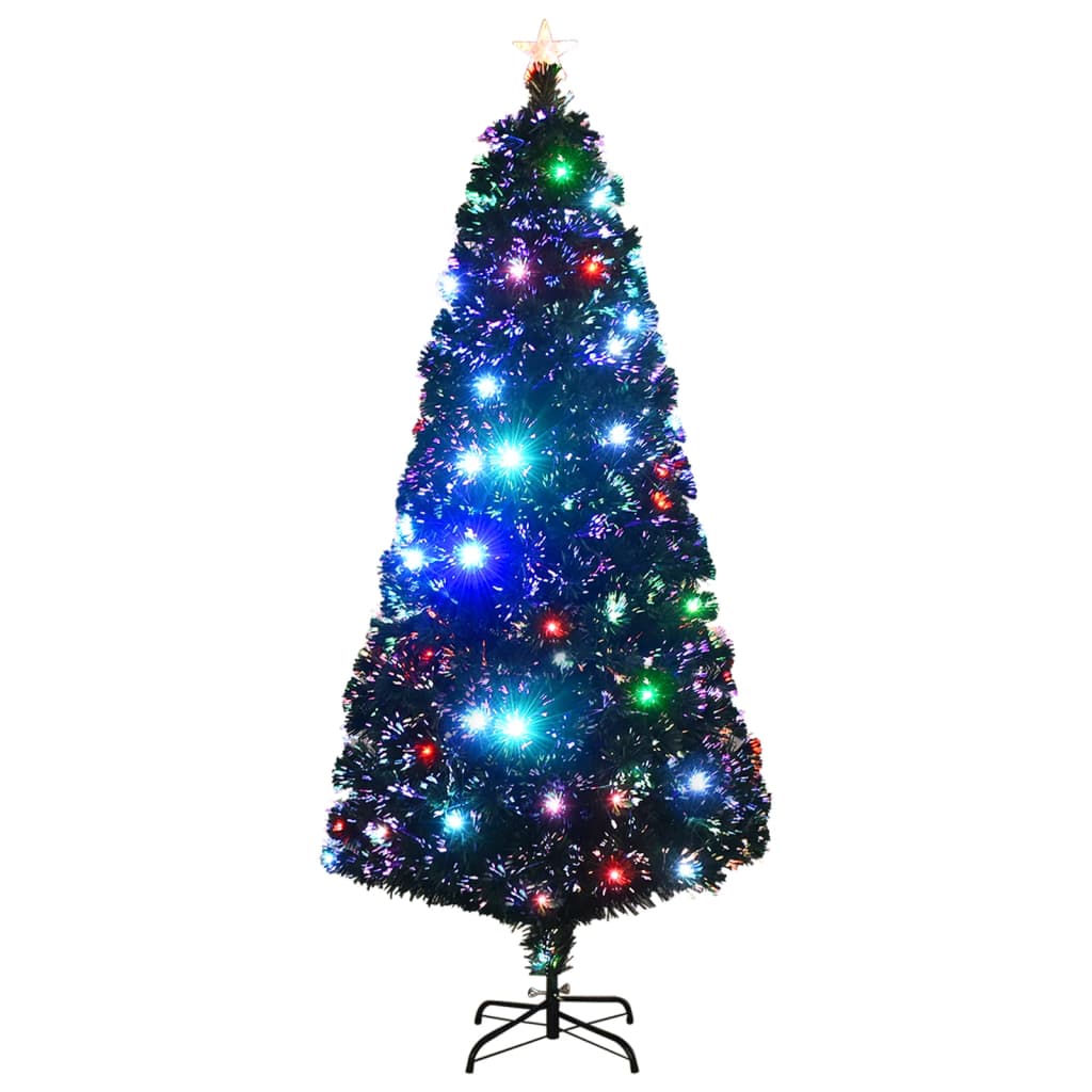 vidaXL Osvijetljeno božićno drvce sa stalkom 180 cm optička vlakna