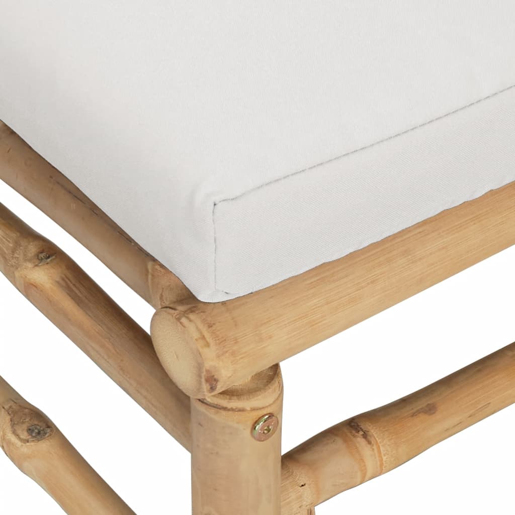 vidaXL Kutne vrtne sofe s svjetlosivim jastucima 2 kom od bambusa