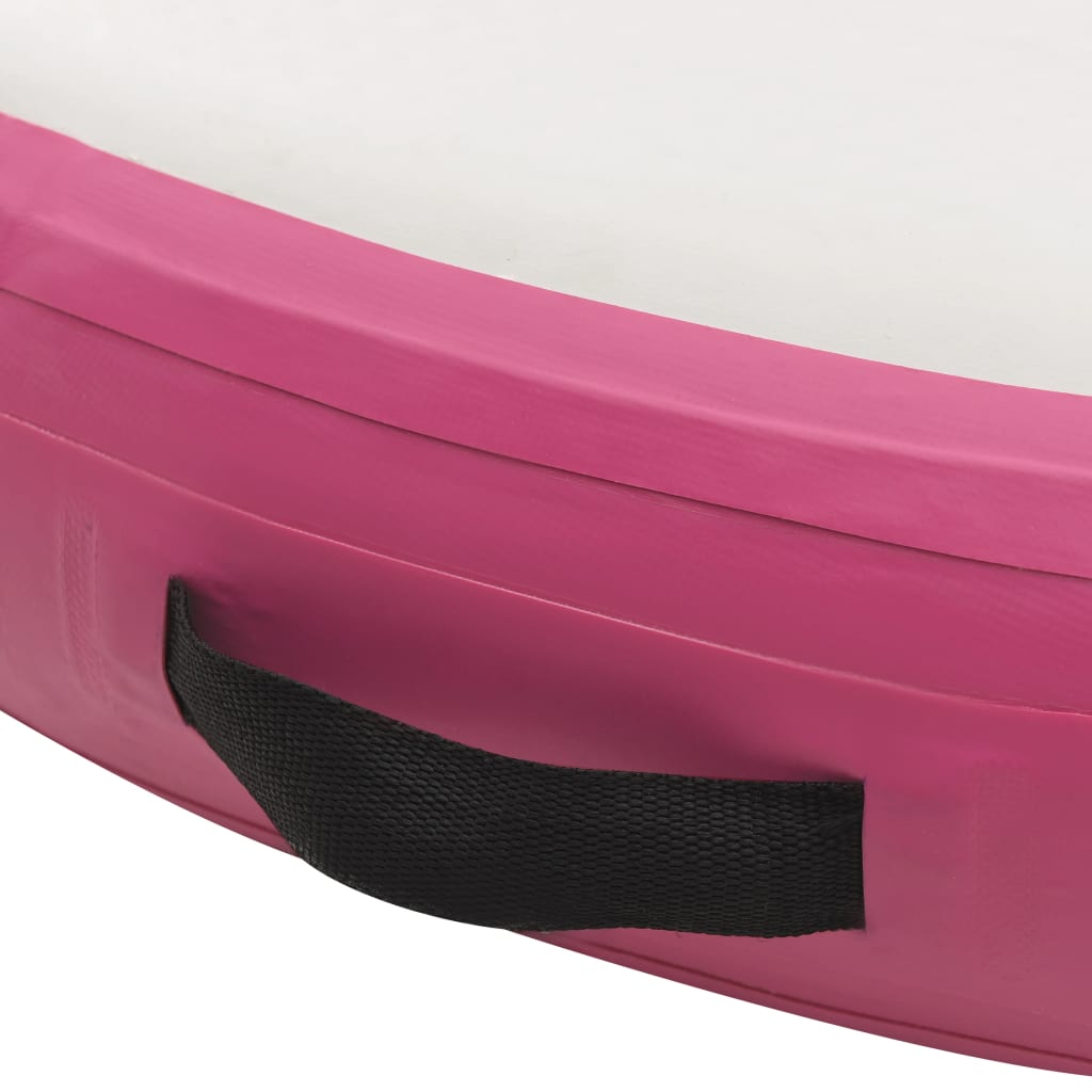 vidaXL Gimnastička prostirka na napuhavanje 100x100x20 cm PVC roza