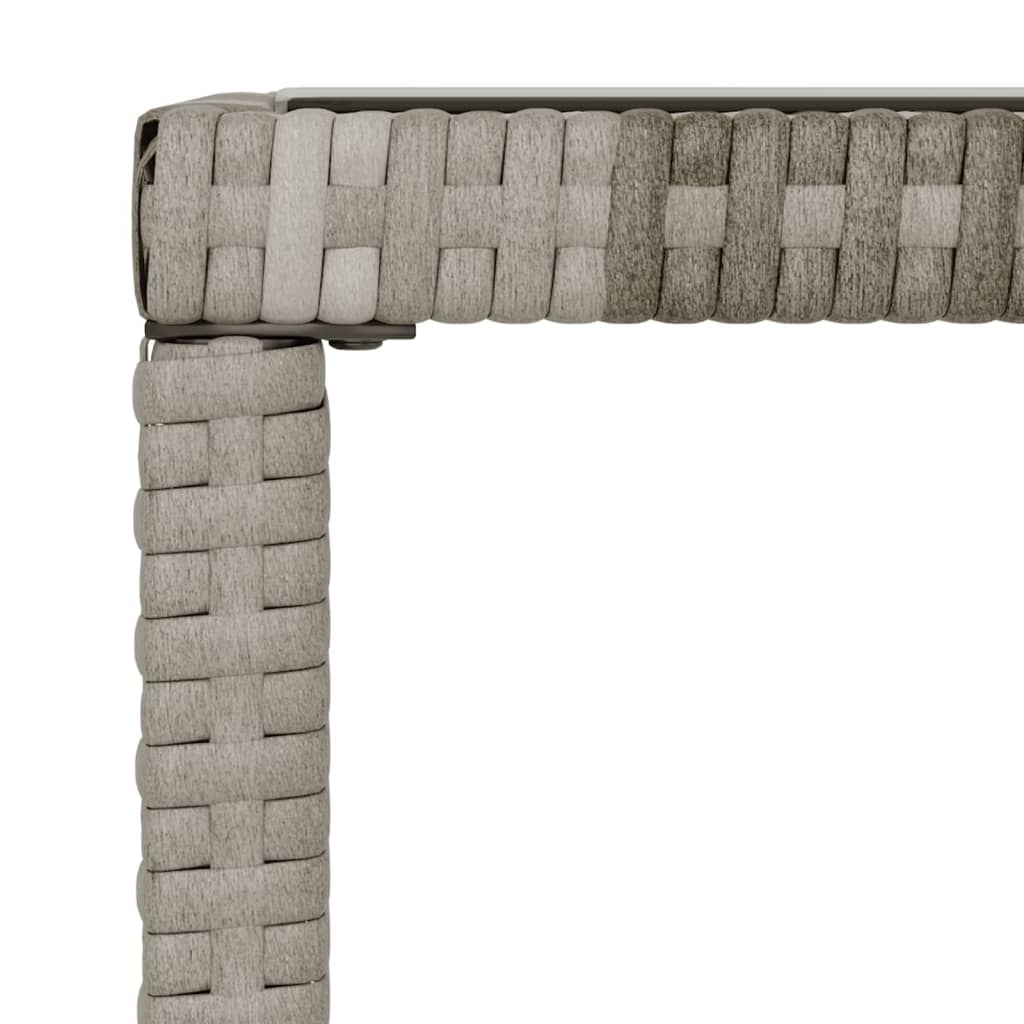 vidaXL 6-dijelna vrtna garnitura od poliratana s jastucima siva