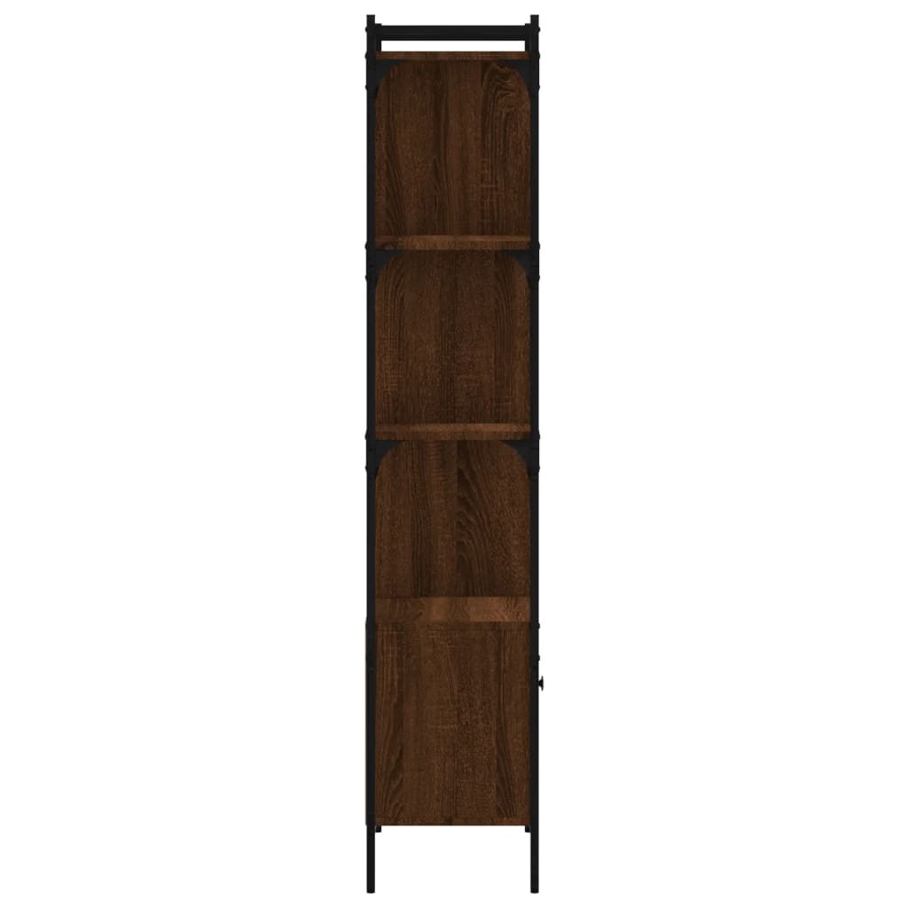 vidaXL Regal za knjige s vratima boja hrasta 44,5x30x154,5 cm drveni