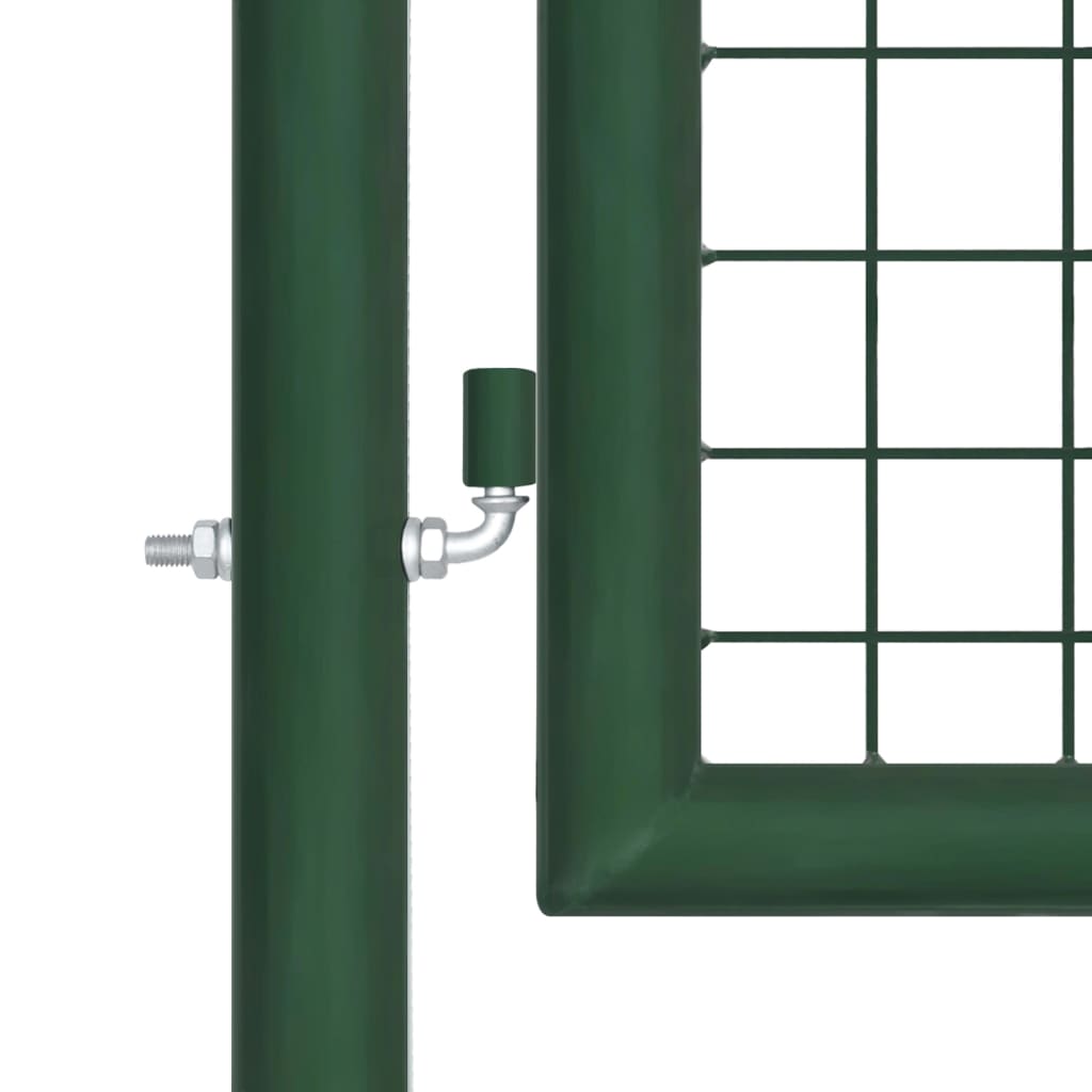 vidaXL Mrežasta vrtna vrata čelična 400 x 100 cm zelena
