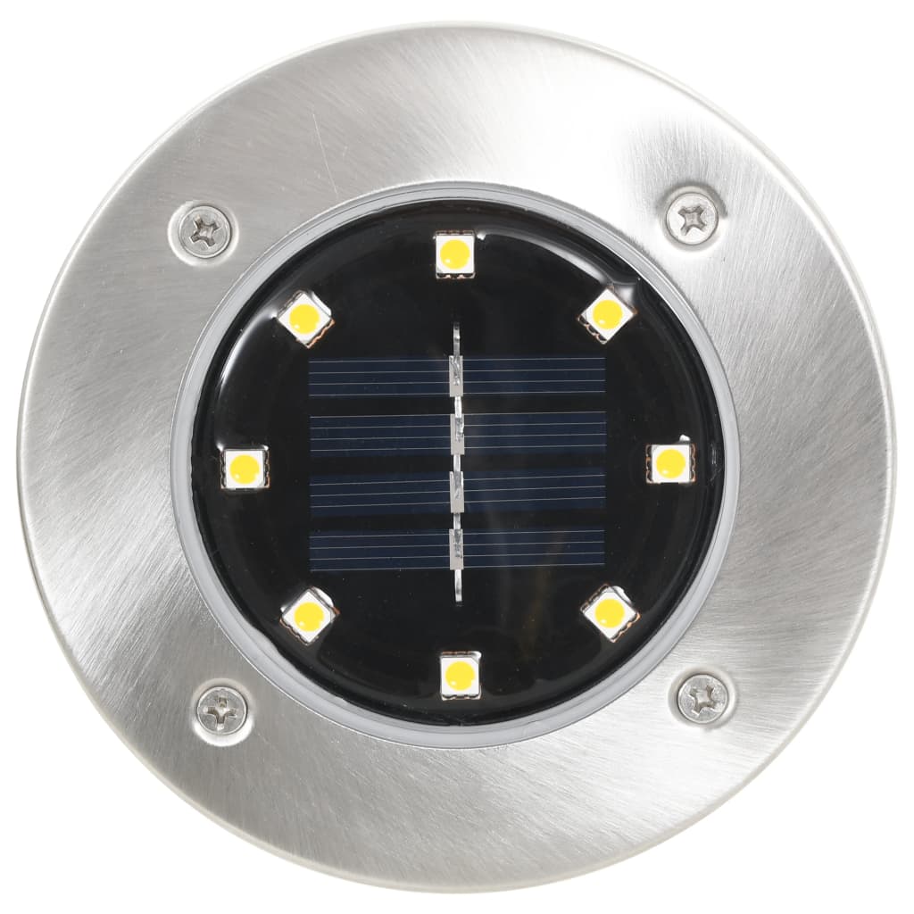 vidaXL Solarne podne svjetiljke 8 kom s LED žaruljama bijele