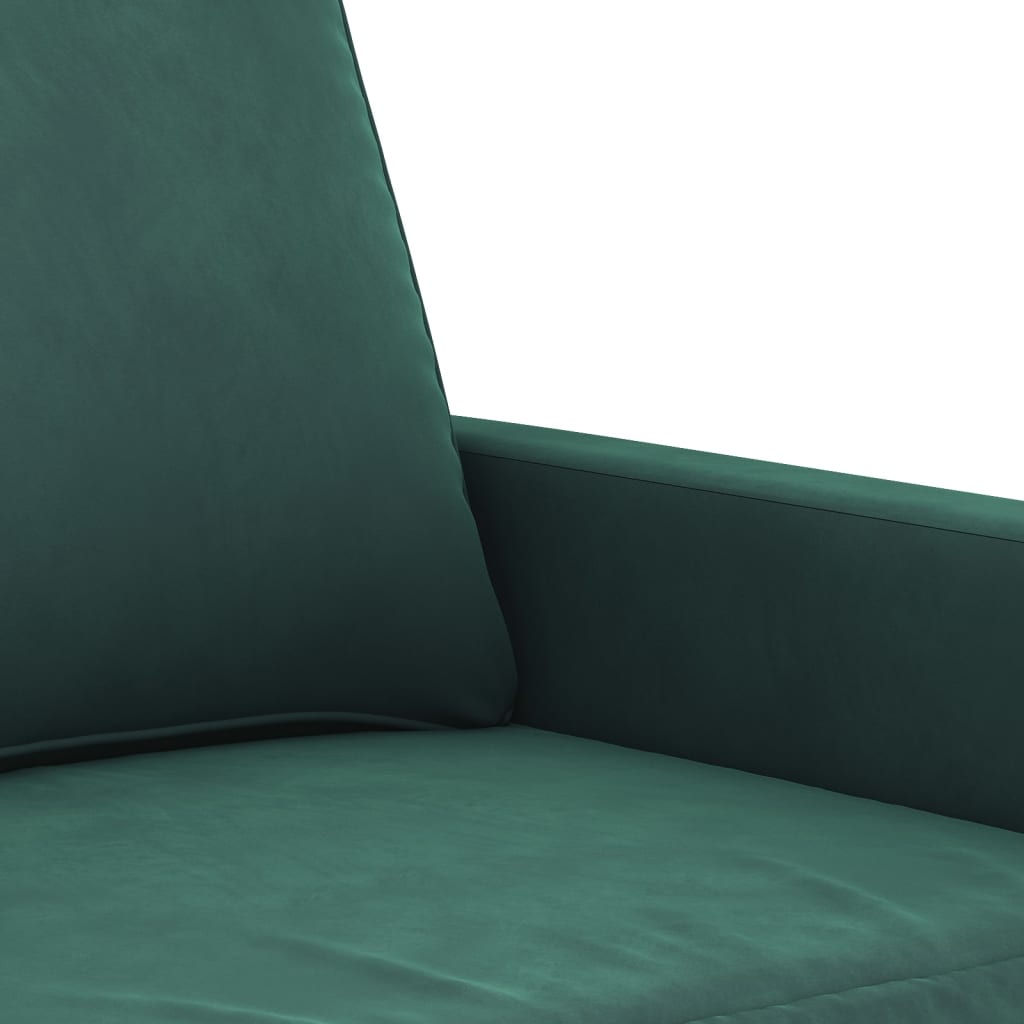 vidaXL Fotelja tamnozelena 60 cm baršunasta