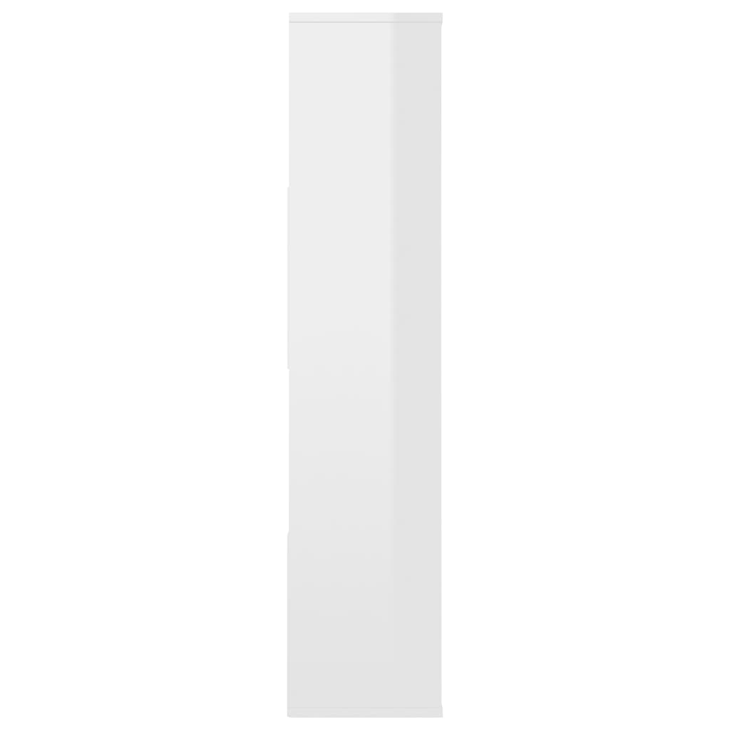 vidaXL Sobna pregrada / ormarić sjajna bijela 110x24x110 cm od iverice