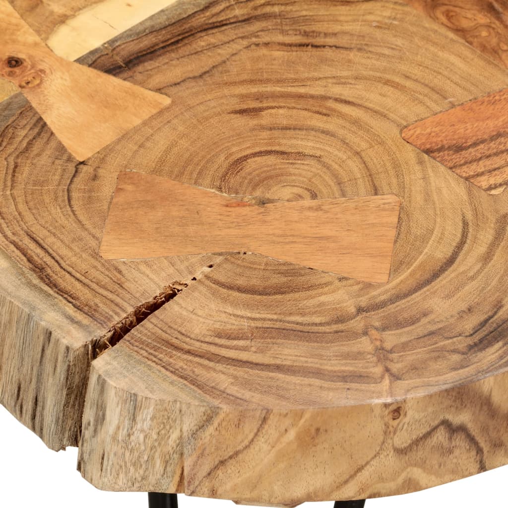 vidaXL Stolić za kavu 36 cm s 4 izrezana debla masivnog drva bagrema