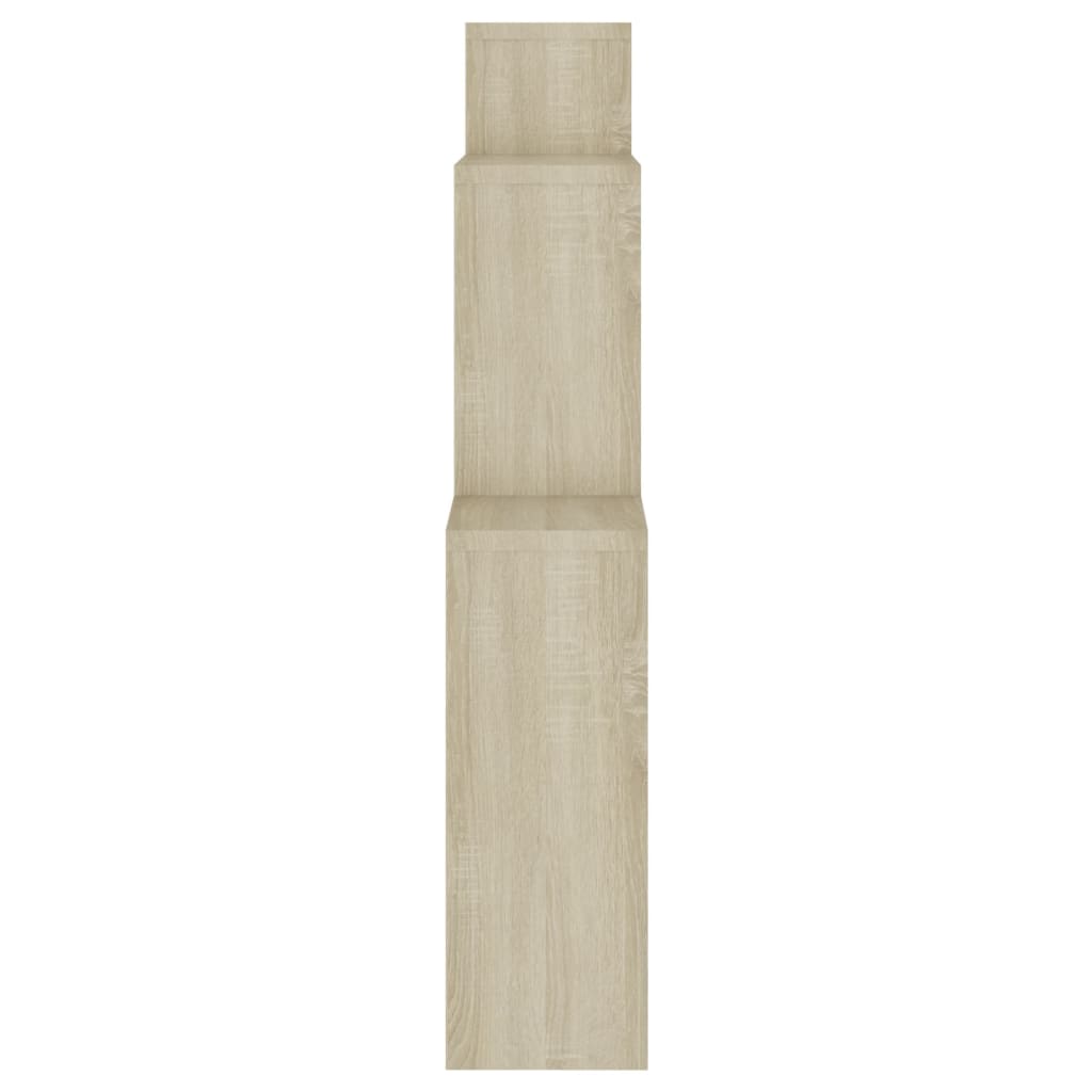 vidaXL Kockaste zidne police boja hrasta sonome 80x15x78,5 cm drvene