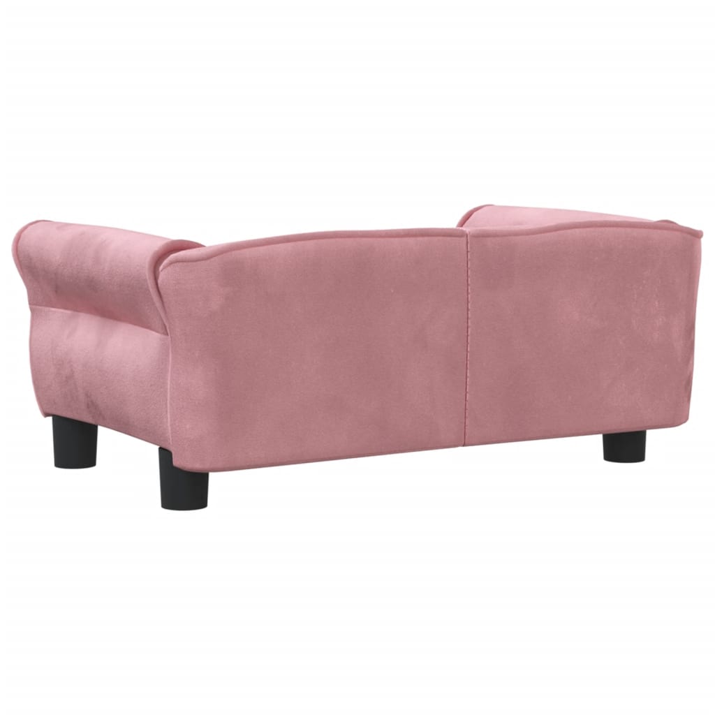 vidaXL Krevet za pse ružičasti 70 x 45 x 30 cm baršunasti