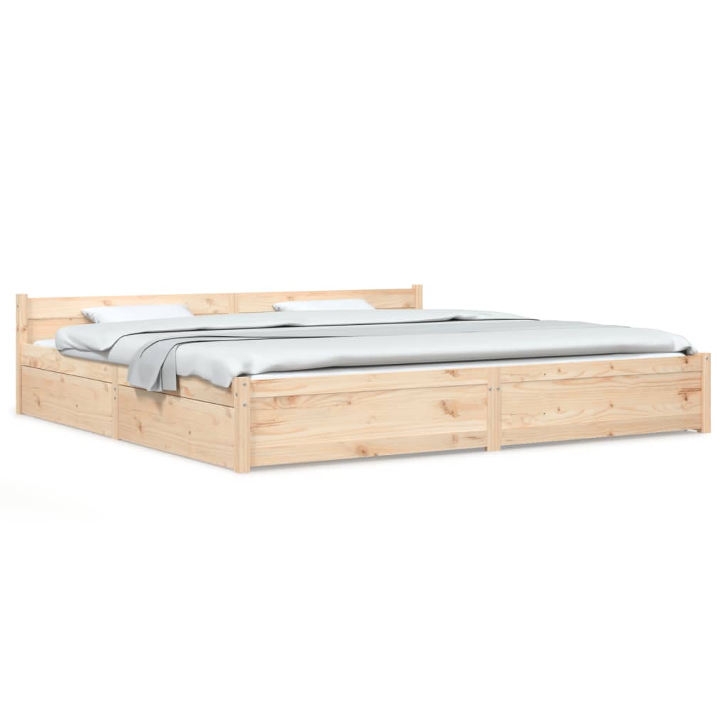 vidaXL Okvir za krevet s ladicama 200 x 200 cm